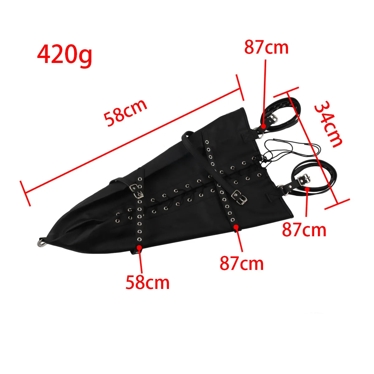 Sex Fetish Bdsm Bondage Leather Handcuffs Kit Adjustable Arm Binder Harness for Men Women Couples Restraints Cuffs Sex Toys