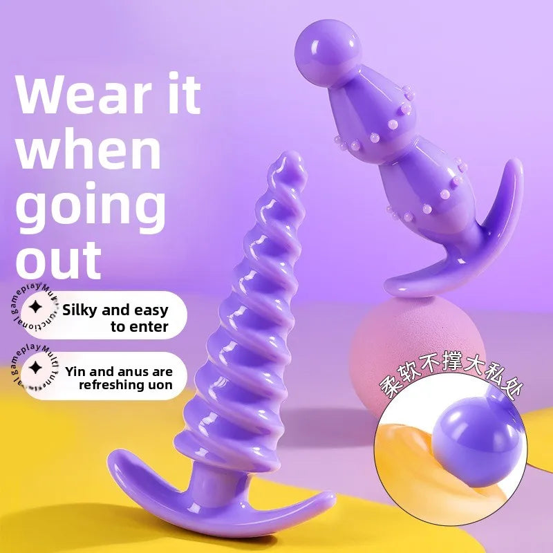 Adult Silicone Anal Beads Plug Intimates Accessories Fetish BDSM Buttplug Tail Sex Toys Games Dilator Anus Erotic Gadgets