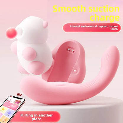 Bear Sucker Clitoris Sucking Vibrator, Female Clit Nipple Oral Vacuum Stimulator Massager, Adult Sex Toys for Women