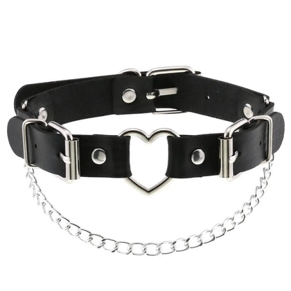 BDSM Different Style Fashion Punk Men Torques Necklace Gothic PU Leather Choker Collar Necklace Women Body Chain