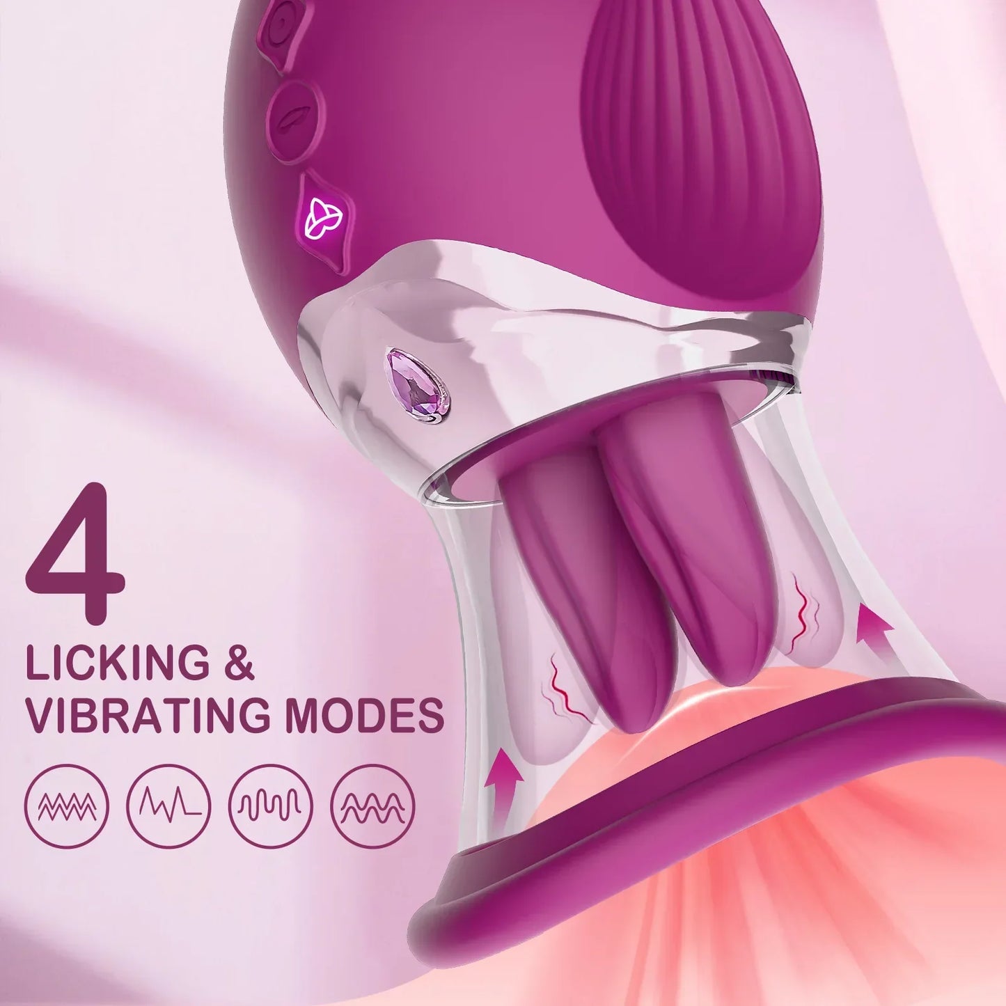 Rose Sucking Vibrator for Women 4-in-1 Thrusting Dildo G-Spot Nipple Sucker Clitoris Stimulator Vibrating Egg Adult Sex Toys