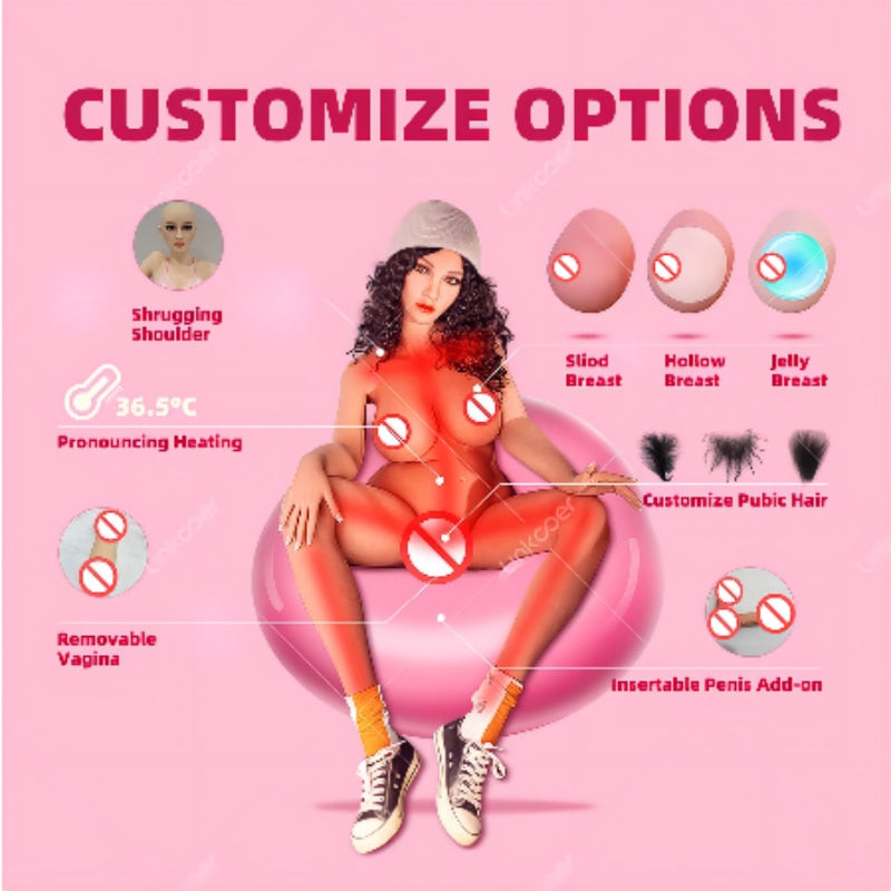 Japanese-style silicone sex doll with hair, stuffed breasts, jelly labia, sexy adult love doll for men.