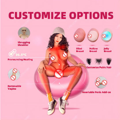 Japanese-style silicone sex doll with hair, stuffed breasts, jelly labia, sexy adult love doll for men.