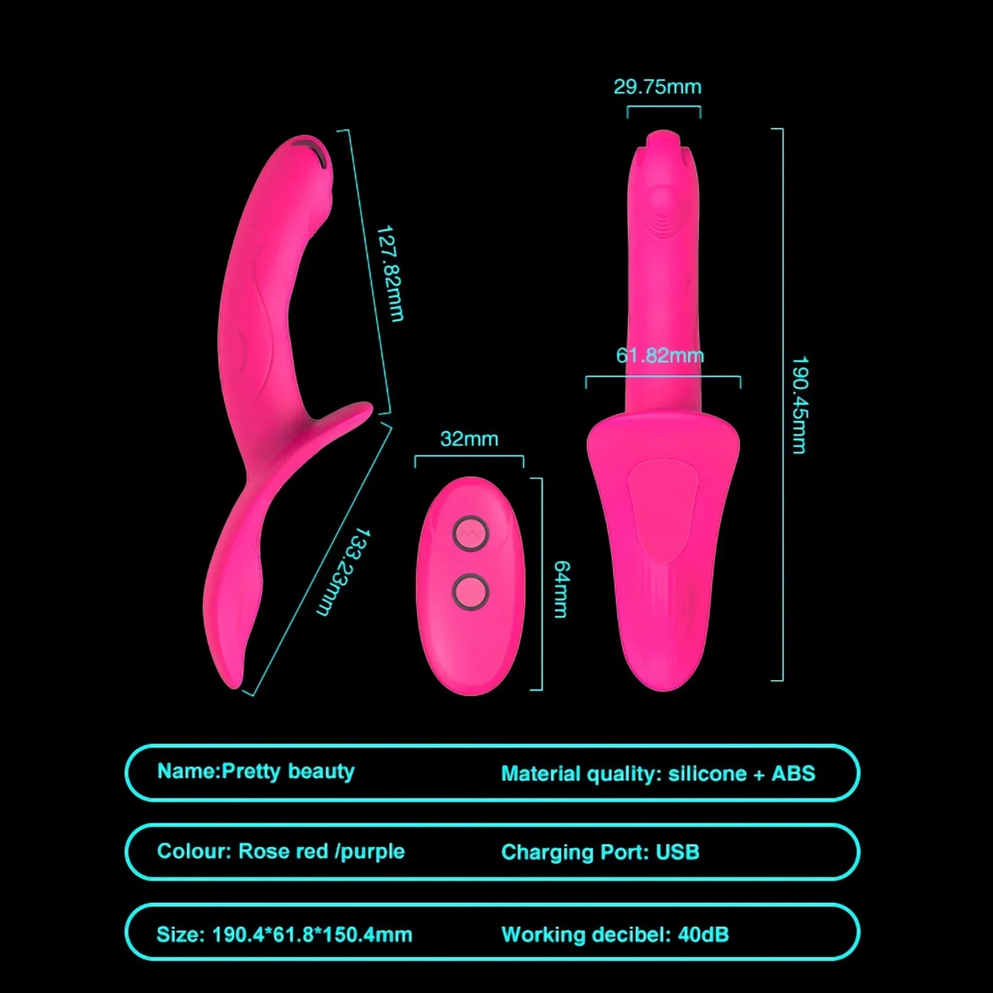 7 Speeds Wearable Double Vibrators For Women Lesbian Couples USB Rechargeable Strapless Strap-on Dildo Female Adults Sex Toys