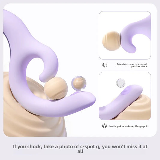 KISSTOY G-type vibrator Female double-head massage masturbator adult sex toys. Dual-point stimulation. Pressure-sensing button