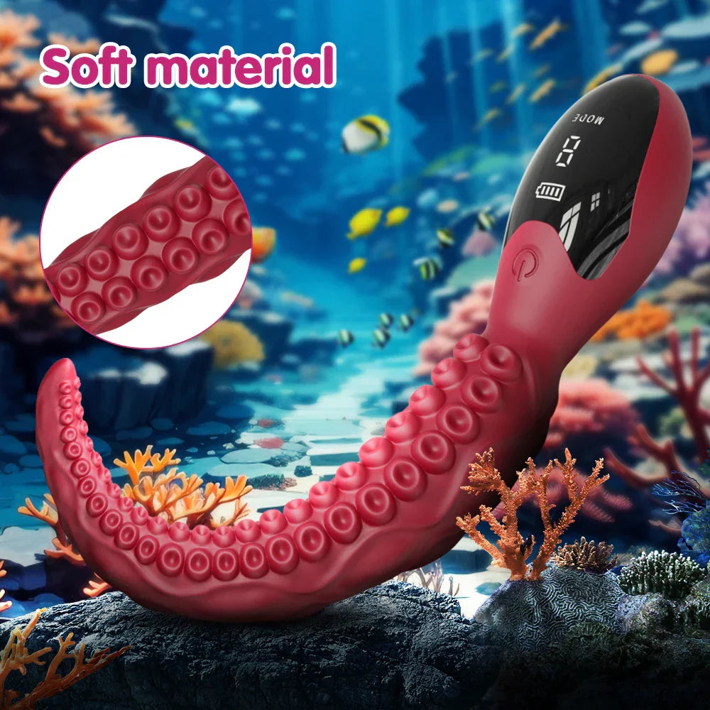 New Style Octopus Dildo Vibrator Nipple Clitoris Stimulator Unique Dildo Vagina Vibrator Female Masturbation Sexy Adult Female