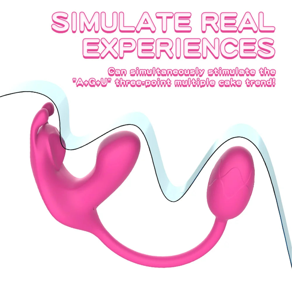3-in-1 Wearable Vibrator, Love Egg, Female Masturbator, Bendable Massage Stick, Nipple Clitoris G-Spot Stimulation Sex Toy For Women