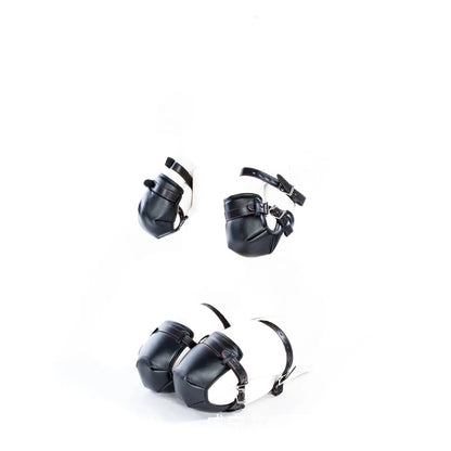 Dog Bondage Set Arm Binder Glove Sleeves.Behind Back Bondage Armbinder.BDSM Leather Handcuffs .Sex Toys For Couples