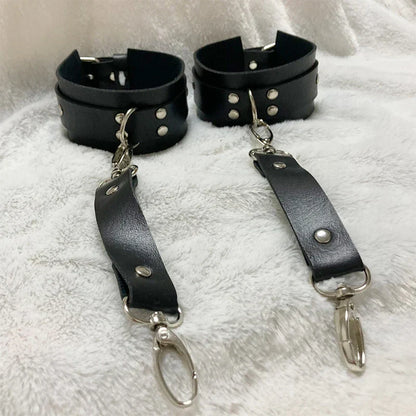 Adult Sex Toys BDSM Bondage Gear Adjustable Handcuffs Ankle Cuffs Open Leg Restraint Fetish Restraints Collar No Vibrators SM 18