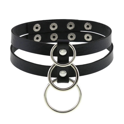 BDSM Different Style Fashion Punk Men Torques Necklace Gothic PU Leather Choker Collar Necklace Women Body Chain