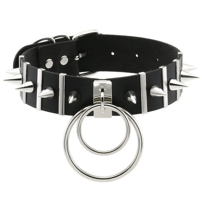 BDSM Different Style Fashion Punk Men Torques Necklace Gothic PU Leather Choker Collar Necklace Women Body Chain