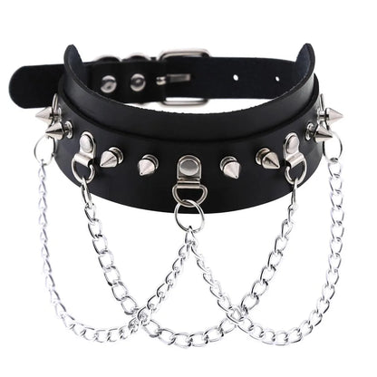 BDSM Different Style Fashion Punk Men Torques Necklace Gothic PU Leather Choker Collar Necklace Women Body Chain