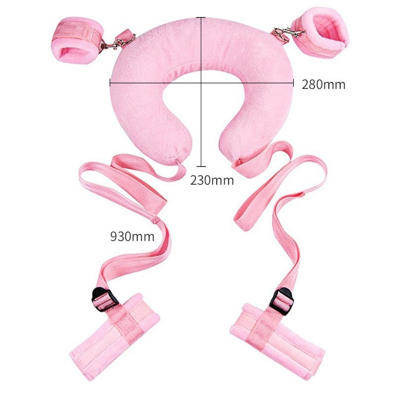 SM Bondage Restraints Slave Straps Pillow Sex Toys for Women Couples Handcuffs Neck Ankle Cuffs Adult Games Sex Products