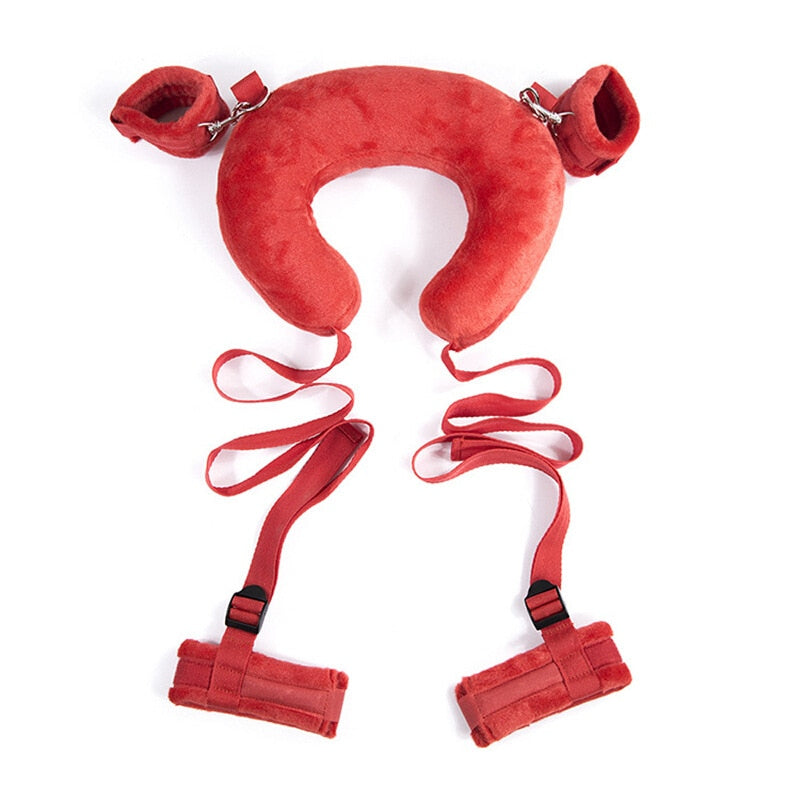 SM Bondage Restraints Slave Straps Pillow Sex Toys for Women Couples Handcuffs Neck Ankle Cuffs Adult Games Sex Products