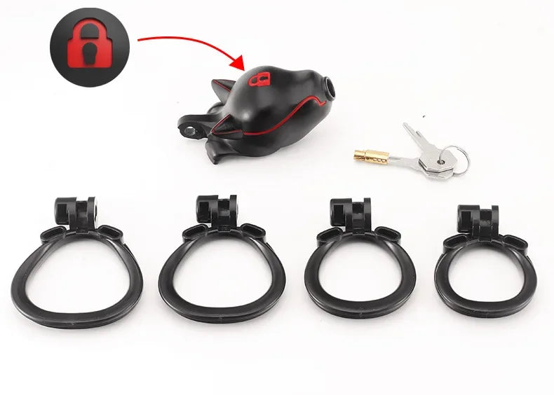 SM Silicone Puppy Male Chastity Cage Bondage Sex Toys CB Lock Discreet Chastity Cock Cage Adults for Men's Abstinence for Gay