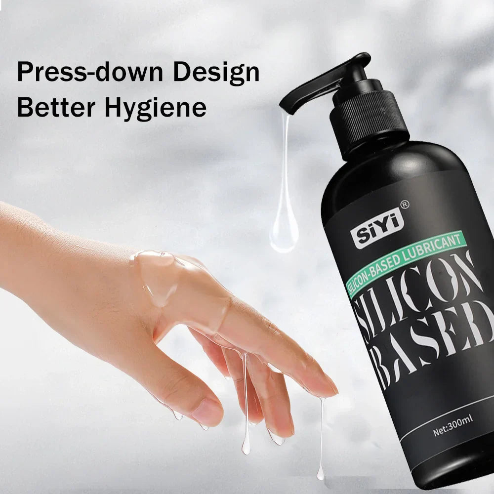 120ml/300ml Silicone-Based Lube with Press Pump. Long-Lasting Stringy Anal Lubricant Suitable for Bathroom and Underwater Use