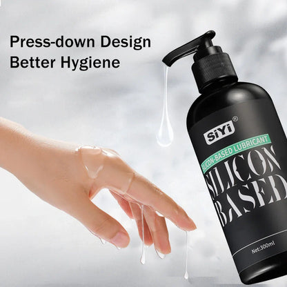 120ml/300ml Silicone-Based Lube with Press Pump. Long-Lasting Stringy Anal Lubricant Suitable for Bathroom and Underwater Use