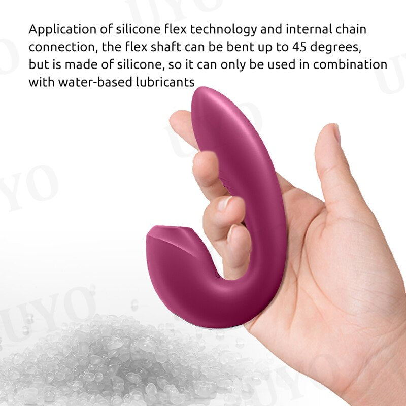 Satisfyer Sunray App-controlled Vibrator for women. 2-in-1 U-shaped vibrator with 18 vibration modes.