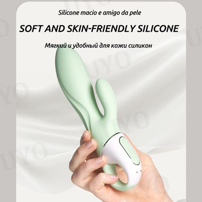 Satisfyer Air Pump Rabbit 5 App-Controlled Remote Connect Interactive Vibrator for Couples G-Spot Clitoris Sex Toy for Women