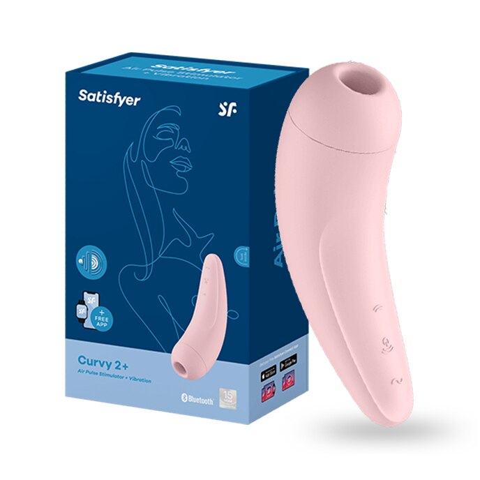 Satisfyer CURVY 2 + App Remote Control Vibrator Clit Sucker Vibrators for Women Clitoris Nipple Sex Toy UYO