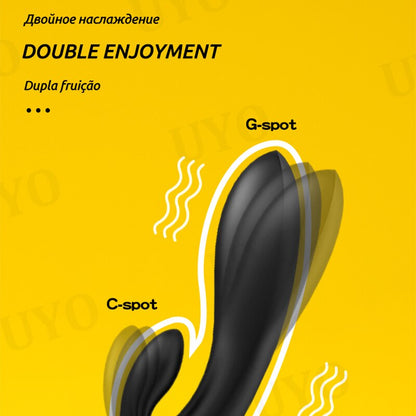 Satisfyer DOUBLE FLEX, App-Controlled Rabbit Vibrator, Super Power Vibration, G-Spot Clitoral Vibrator, Women Sex Toy
