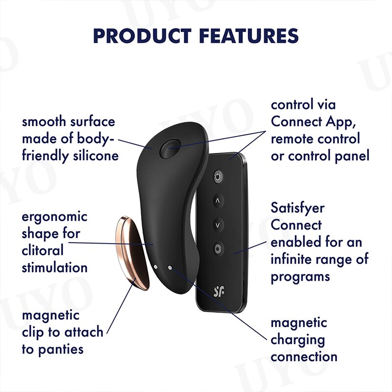 Satisfyer Little Secret App Connected Magnetic Wearable Vibrator Remote Control Clitoral Stimulator Couple Vibrators for Women UYO