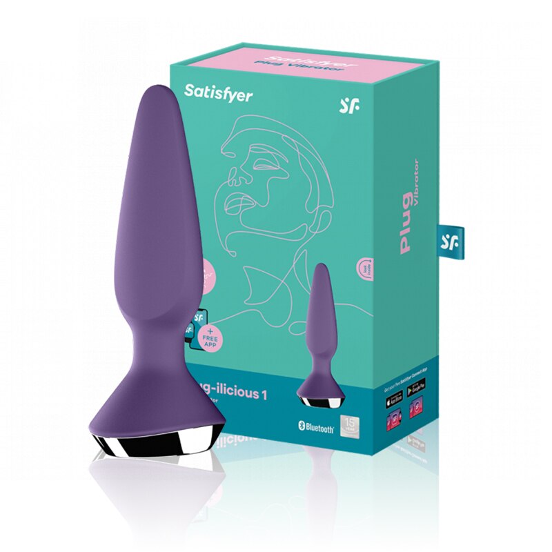 Satisfyer Plug-Ilicious 1app Remote Control Anal Plug Toy for Men Vibrator Silicone Prostate Massager Female Anal Plug