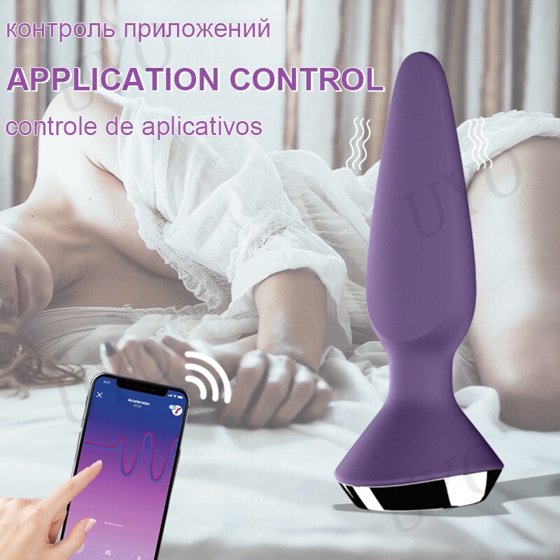 Satisfyer Plug-Ilicious 1 app Remote Control Anal Plug Toy for Men, Vibrator, Silicone Material, Prostate Massager, Women's Anal Plug