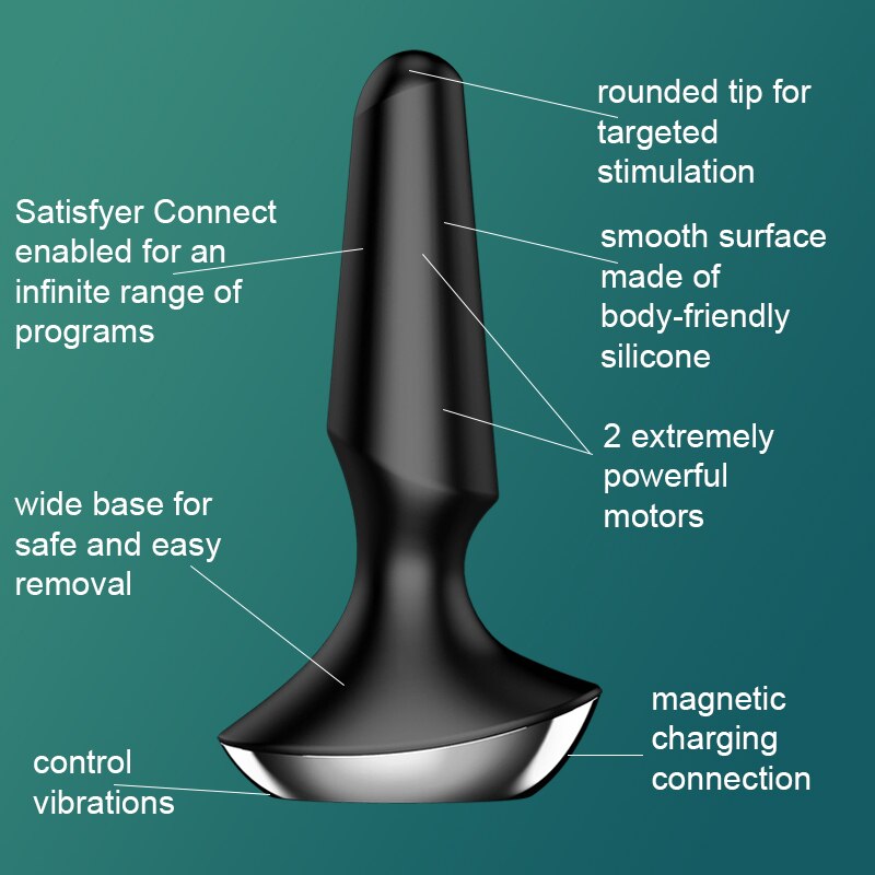 Satisfyer Plug-Ilicious 2 App Remote Control Prostate Massager Buttplug Toy for Men Vibrator Silicone Material Female Anal Plug