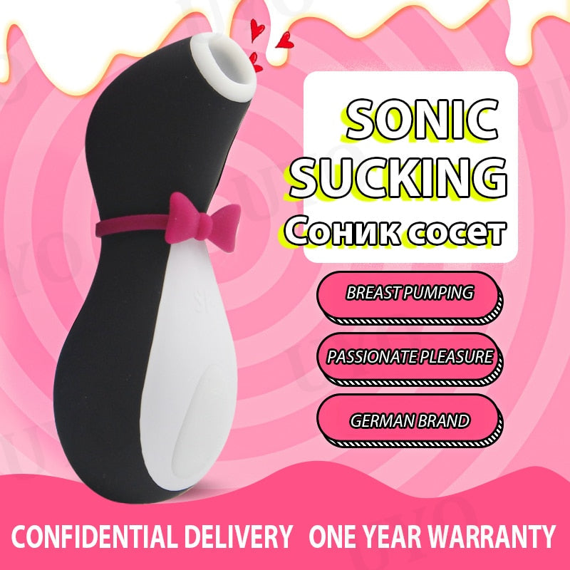 Satisfyer Pro Penguin clitoral suction G-spot stimulation silicone vibration nipple sucker arousal cartoon adult toy vibrator for women