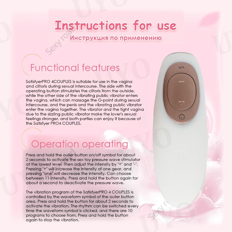 Germany Satisfyer Pro4 Pair Suction G Spot Silicone UYO Vibrator Dildo Adult Toy Clitoral Suction Toy