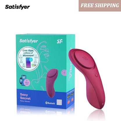 Satisfyer Sexy Secret Silicone G-Spot Vibrator Portable Wearable APP Remote Control Clitoris Stimulator UYO Sex Toys for Women