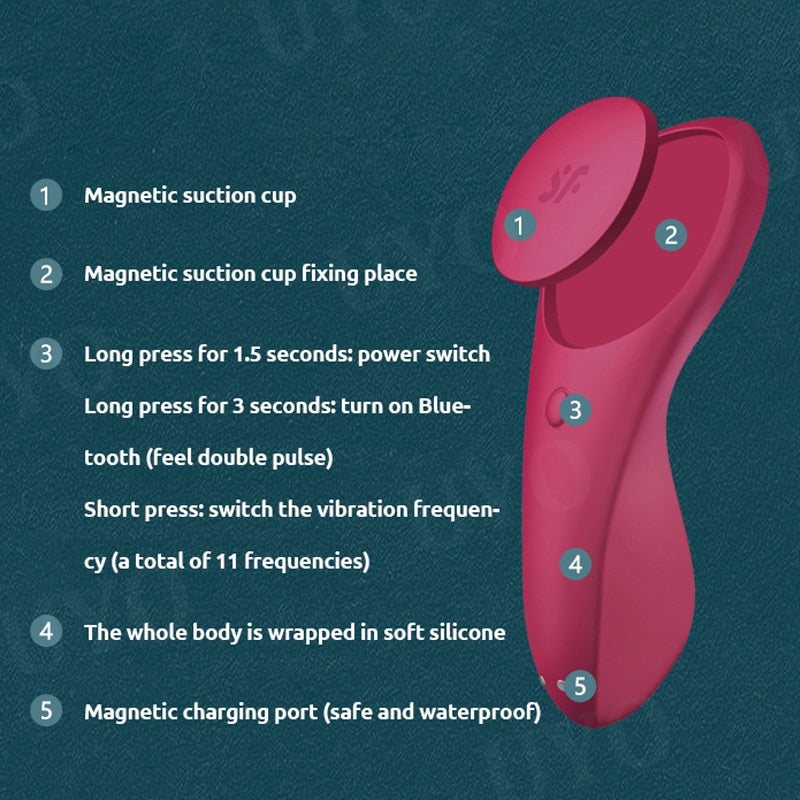 Satisfyer Sexy Secret Silicone G-Spot Vibrator Portable Wearable APP Remote Control Clitoris Stimulator UYO Sex Toys for Women