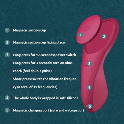 Satisfyer Sexy Secret Silicone G-Spot Vibrator Portable Wearable APP Remote Control Clitoris Stimulator UYO Sex Toys for Women