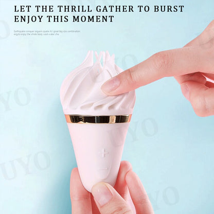 Germany Satisfyer Sweet Treat Ice Cream Cone Vibrator Sex Toy for Women Soft Silica Gel Clitoris Stimulator UYO Mini Adult Toy