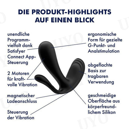 Satisfyer Top Secret + Wearable Silicone Vibrator App Remote Control Vibrating for Women Anal Plug G-Spot Clitoris Stimulator