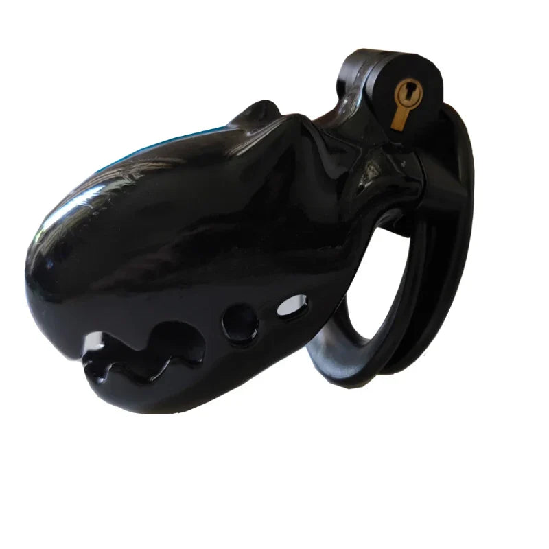 Furry Cute Male Chastity Cage CB Lock SM Flirting Adult Toy Bondage Device for Gay Erotic Urethral Lock with 4-Ring Wrapped Penis