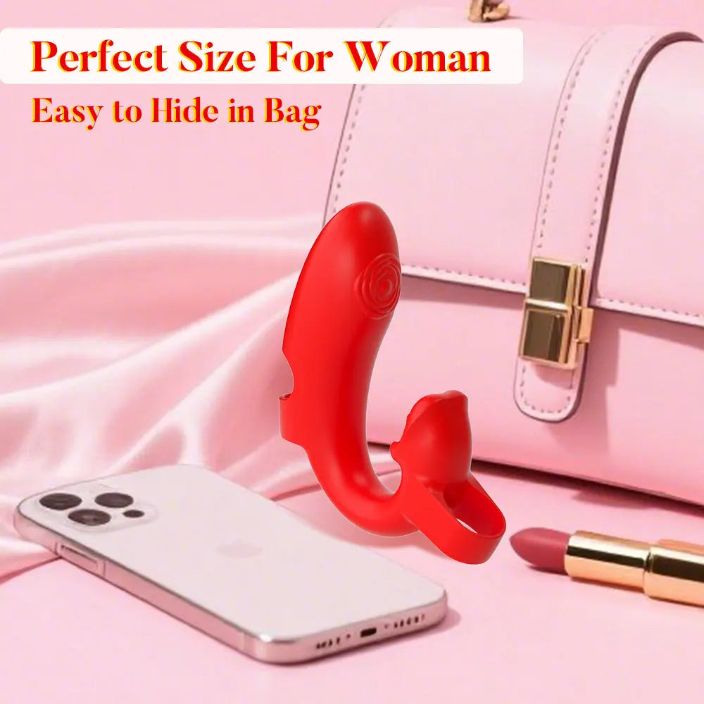 2-in-1 Wearable Finger Vibrator Clitoral G-Spot Trigger Stimulator 10-Speed Vaginal Massager Masturbation Sex Toy for Women Adult 18+