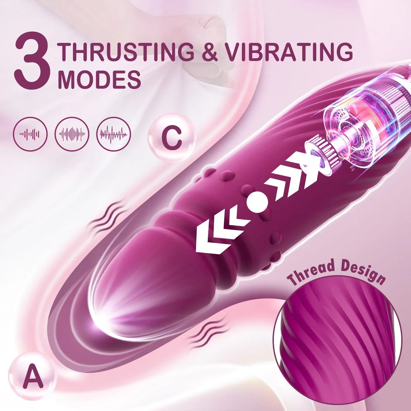 Rose Sucking Vibrator for Women 4-in-1 Thrusting Dildo G-Spot Nipple Sucker Clitoris Stimulator Vibrating Egg Adult Sex Toys