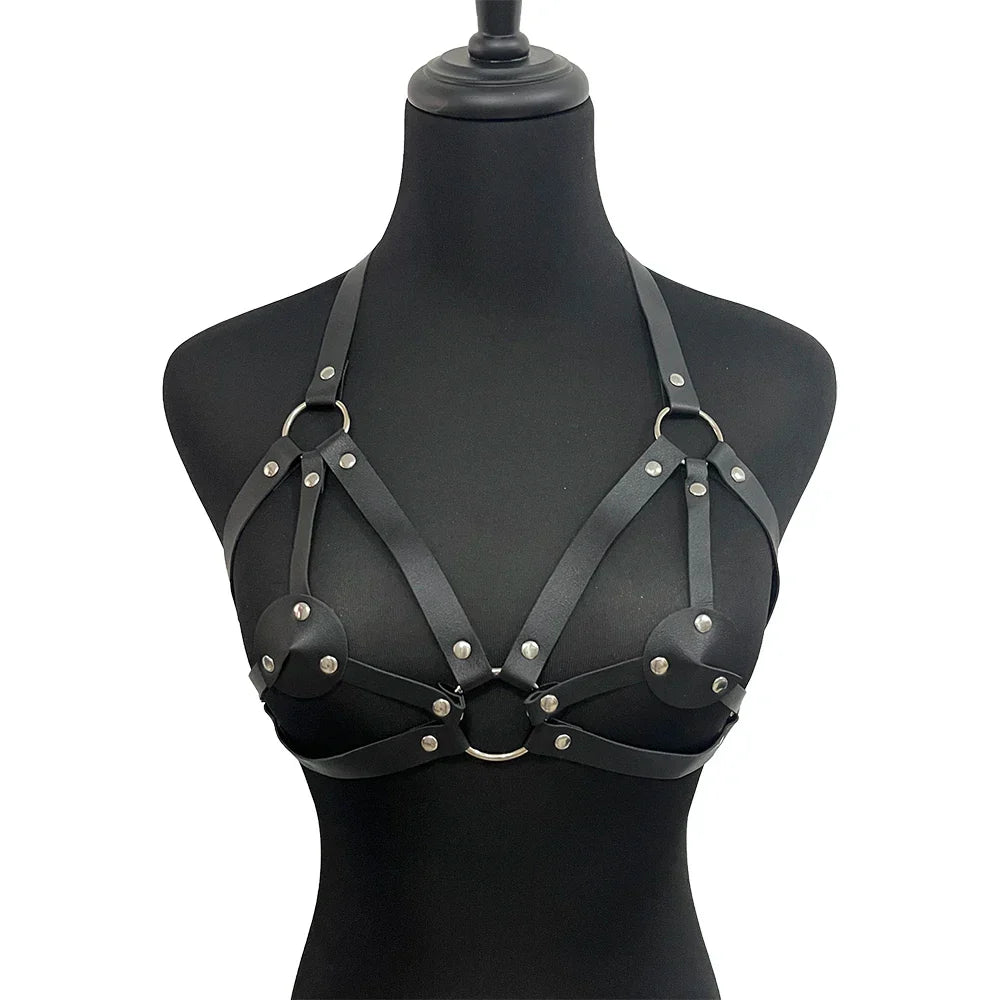 Women Sexy Harness Corset Leather Lingerie Bondage Belt BDSM Chest Harness Underwear Suspenders Erotic Fetish Clothing Sex Toys