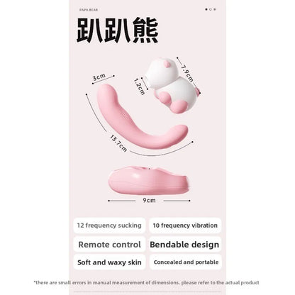 Bear Sucker Clitoris Sucking Vibrator, Female Clit Nipple Oral Vacuum Stimulator Massager, Adult Sex Toys for Women