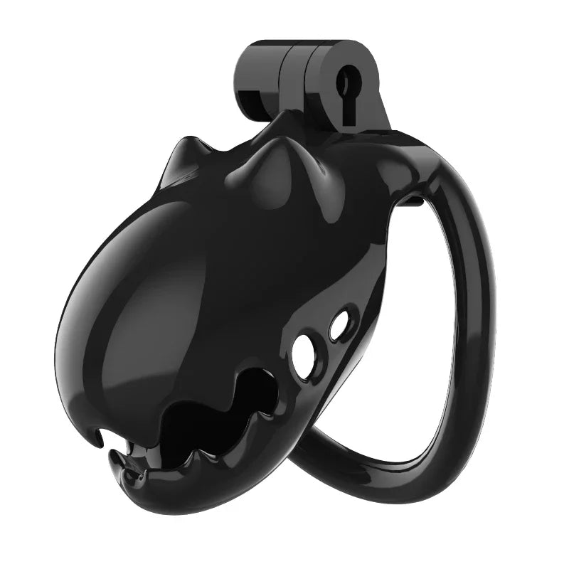 Furry Cute Male Chastity Cage CB Lock SM Flirting Adult Toy Bondage Device for Gay Erotic Urethral Lock with 4-Ring Wrapped Penis