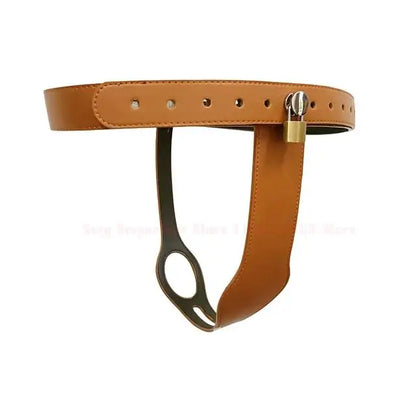 Leather T-Shaped Female Lock Belt Masturbator Strap On Pants Underwear Fetish Chastity Sex Chastity Device Bdsm Toys