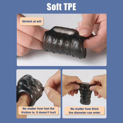 Male Seminal Vibrator Ring Delay Penis Cover Expander Clitoral Stimulator Orgasm Toy