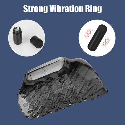 Male Seminal Vibrator Ring Delay Penis Cover Expander Clitoral Stimulator Orgasm Toy