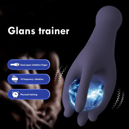 Sex Glans Trainer Male Penis Massage Masturbator 10 Speed Vibrating Glans Vibrator Sex Toy for Men Long-lasting Delay Endurance Exer