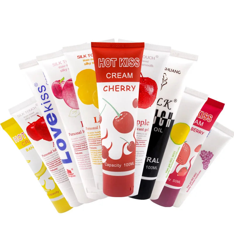 Sex Lubricant 100ml Fruit flavor Water-based Vaginal Penis Oral Sex Moisturizing Cream Adult Products sexy toys for couple