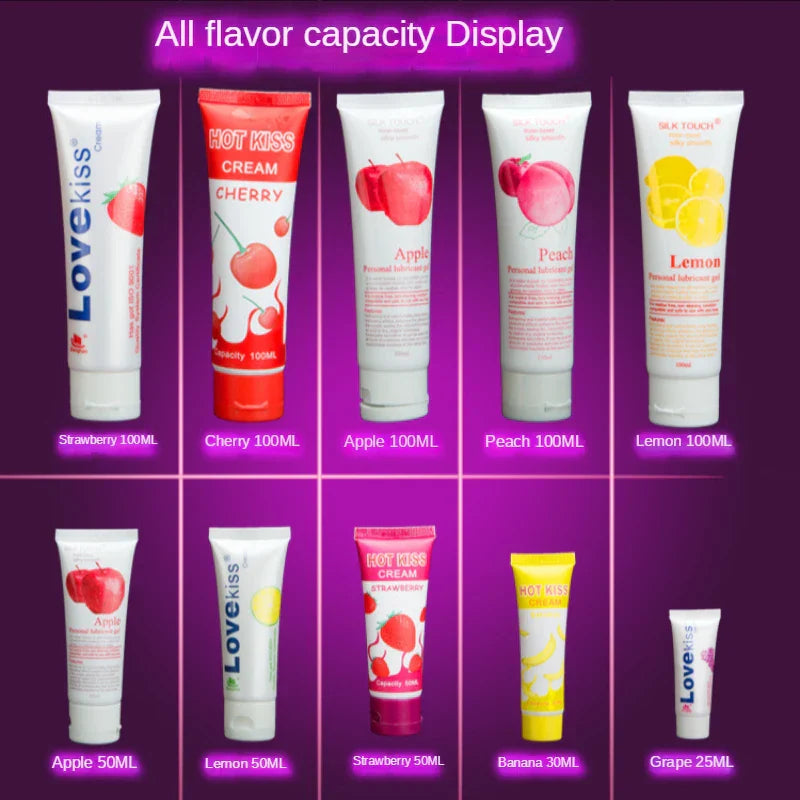 Sex Lubricant 100ml Fruit flavor Water-based Vaginal Penis Oral Sex Moisturizing Cream Adult Products sexy toys for couple