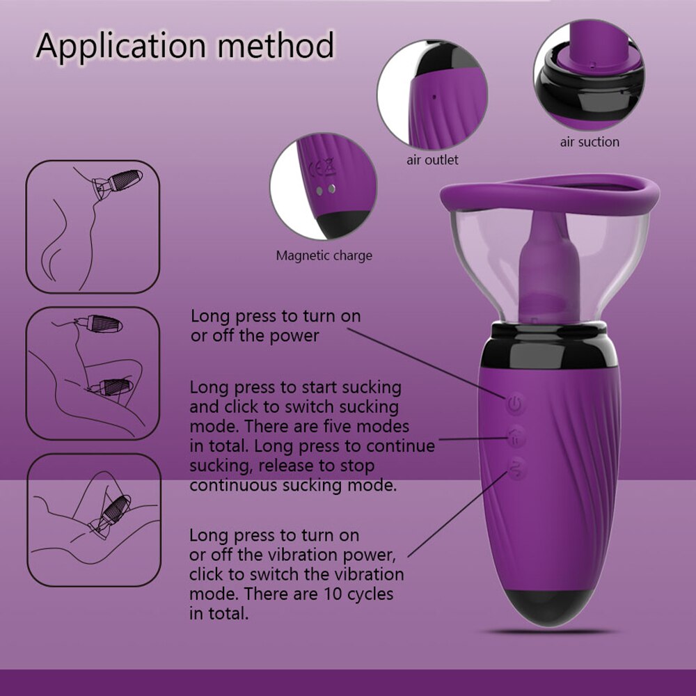 Nipple Sucker Vibrating Lick Sex Shop Female Masturbator Clitoral Stimulator Pussy Sex Toy for Couples