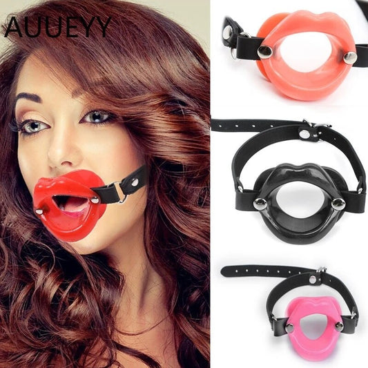 Sex Slave Silicone Lips O Ring Open Mouth Gag Oral Mouth Gag Ball Fetish BDSM Bondage Restraints Erotic Toys Sex Toy for Couples